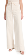 TRIARCHY MS. ONASSIS HIGH RISE WIDE LEG JEANS OFF WHITE