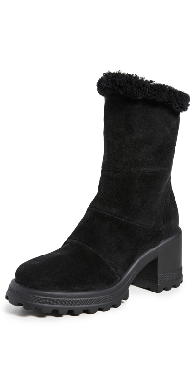 Voile Blanche Claire 01 Boots In Black Suede