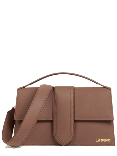 Jacquemus Le Bambinou Leather Top Handle Bag In Brown
