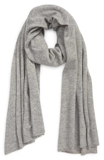 La Fiorentina Soft Cashmere Blend Shawl In Grey