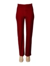 Boutique Moschino Velvet Straight-leg Pants In Red