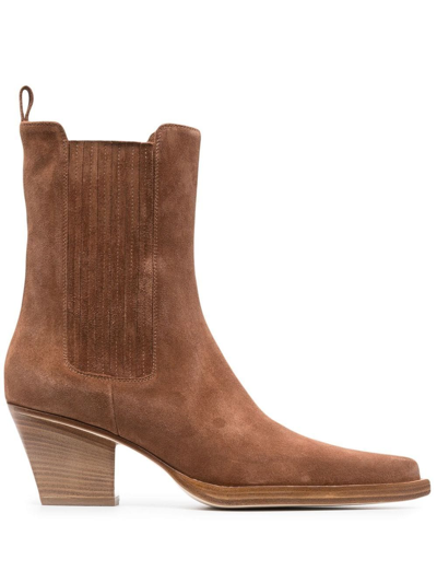Paris Texas Pull-on Ankle Boots In Brown