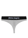 PALM ANGELS LOGO-TRIM STRETCH-COTTON THONG