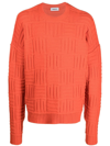 Ambush Monogram Knitted Jumper In Orange