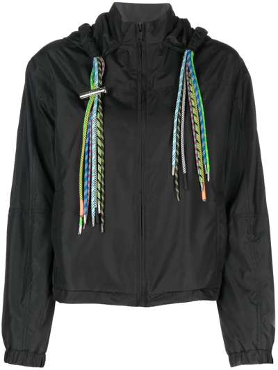 Ambush Cord-detail Hooded Jacket In Black