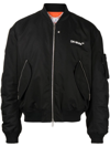 Off-white Diagonal Tab Bomber Jacket In Black