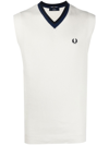 FRED PERRY EMBROIDERED-LOGO DETAIL VEST