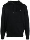 FRED PERRY EMBROIDERED-LOGO DETAIL HOODIE