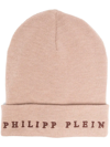 PHILIPP PLEIN LOGO刺绣针织套头帽