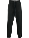 Palm Angels Logo-print Cotton Track Pants In Black