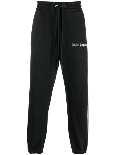 Palm Angels Logo-print Cotton Track Pants In Black