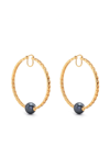 Versace Women's Greca Goldtone & Faux-pearl Hoop Earrings In Gold
