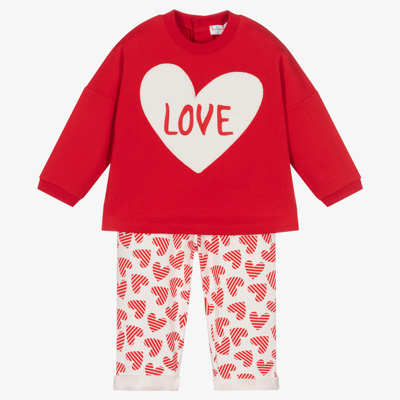 Agatha Ruiz De La Prada Babies'  Girls Red Cotton Trouser Set