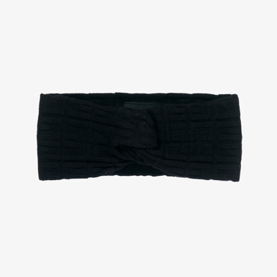 Givenchy Kids' Girls Black Logo Knit Headband