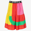 Stella Mccartney Multicolor Skirt For Girl In Red