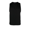 Y/PROJECT BLACK TWISTED SHOULDER ORGANIC COTTON TANK TOP,WTS52S2318687764