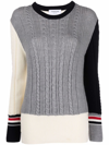 THOM BROWNE jumper WITH PATCHWORK DESIGN