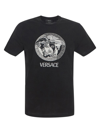 Versace Medusa Logo T-shirt, Male, Black, Xs