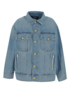 BALMAIN DENIM JACKET,YF1TC060DC236FC