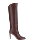 Jimmy Choo Karter 85 Leather Knee-high Boots In Burgundy
