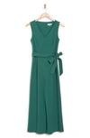 Calvin Klein V-neck Jumpsuit In Sequoia