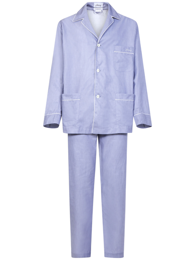 Brioni Ventiquattro Pajama In Light Blue