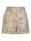 Giambattista Valli Tweed Shorts In Gold