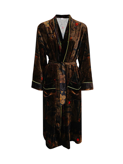 Pierre-louis Mascia Patterned Jacquard Robe In Multi