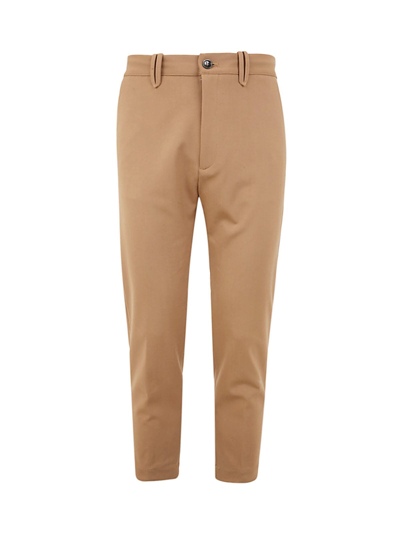 Nine In The Morning Yoga Slim Fit Trouser With Coulisse In Brown