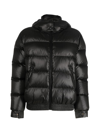 Twinset Duck-feather Hooded Puffer Jacket In Black