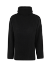 Joseph High Nk Ls Cardigan Stitch In Black
