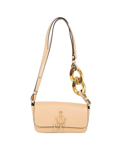 Jw Anderson Chain Baguette Anchor Bag In Brown