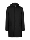 Moorer Button-up Hooded Coat In Back