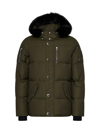 Moose Knuckles 3q Nylon Plush Shearling Down Jacket In Army