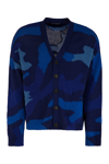 Valentino Camouflage-print Relaxed-fit Wool-knit Cardigan In Multicolor