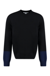 Comme Des Garçons Shirt V-neck Plain Ribbed Sweater In Black