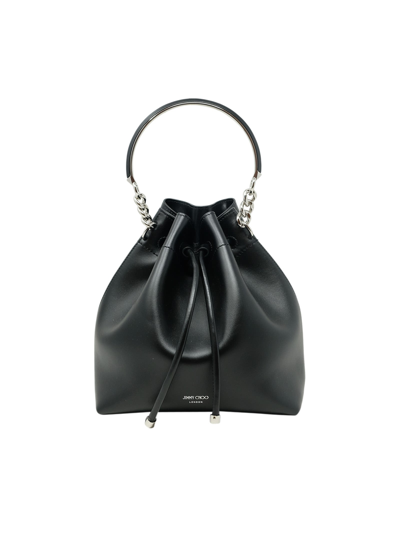 Jimmy Choo Bonbon Bucket Bag In Black