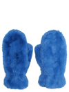 Apparis Coco Lightweight Faux Fur Flip-top Mittens In Blue