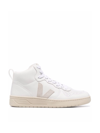 Veja Logo Patch High-top Sneakers In Extra White Natural