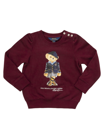Polo Ralph Lauren Babies' Polo Bear Sweatshirt In Vine