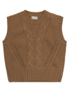 Il Gufo Wool Waistcoat In Caramel