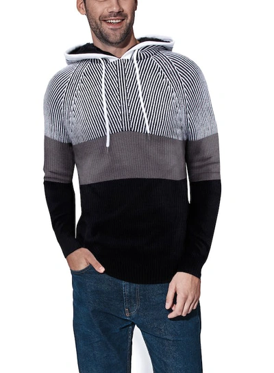X-ray X Ray Color Blocked Pullover Hooded Sweater In Grey