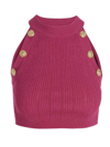 Balmain Logo Buttons Top In Fuchsia