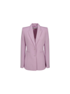Off-white Pink Single Breasted Blazer With Logo Print To The Rear In Lilac/fuchsia