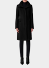 Akris Punto Duffle Knee-length Wool Coat In Black