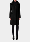 Akris Punto Duffle Knee-length Wool Coat In 009 Black