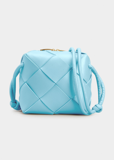 Bottega Veneta Mini Intrecciato Napa Crossbody Bag In Pool