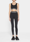 Balenciaga Sport Logo Stretch-jersey Leggings In Blk/gryshd