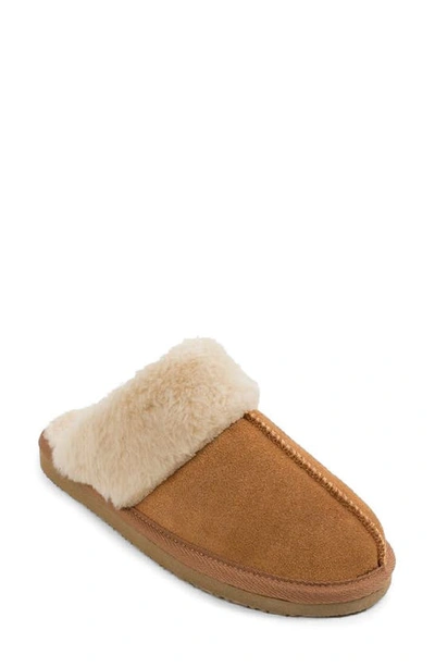 Minnetonka Women's Chesney Faux-shearling Slippers Women's Shoes In Cinnamon