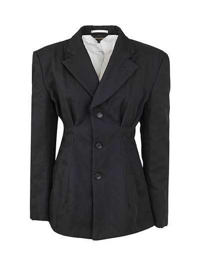 Comme Des Garçons Comme Des Gar Ons Womens Black Other Materials Blazer